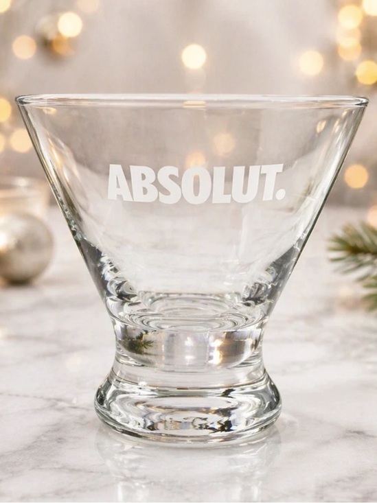 aboslut Other - Holiday Martini Glass - Festive Blue